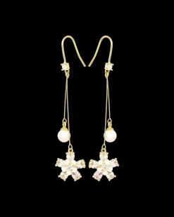 Pendants d'oreilles - Zirconia Flowers