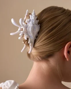 Pince à cheveux - White Conch