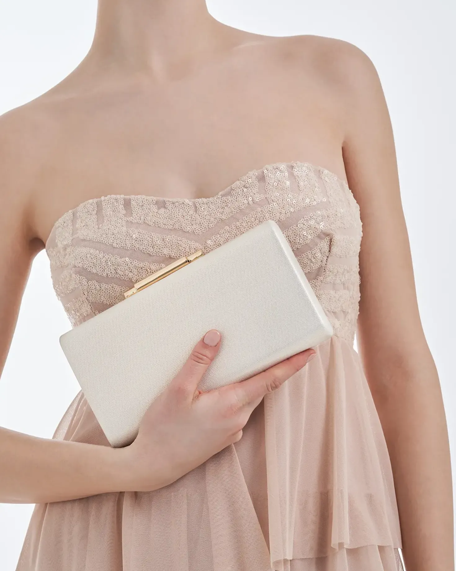 Pochette rigide - Shiny Ivory