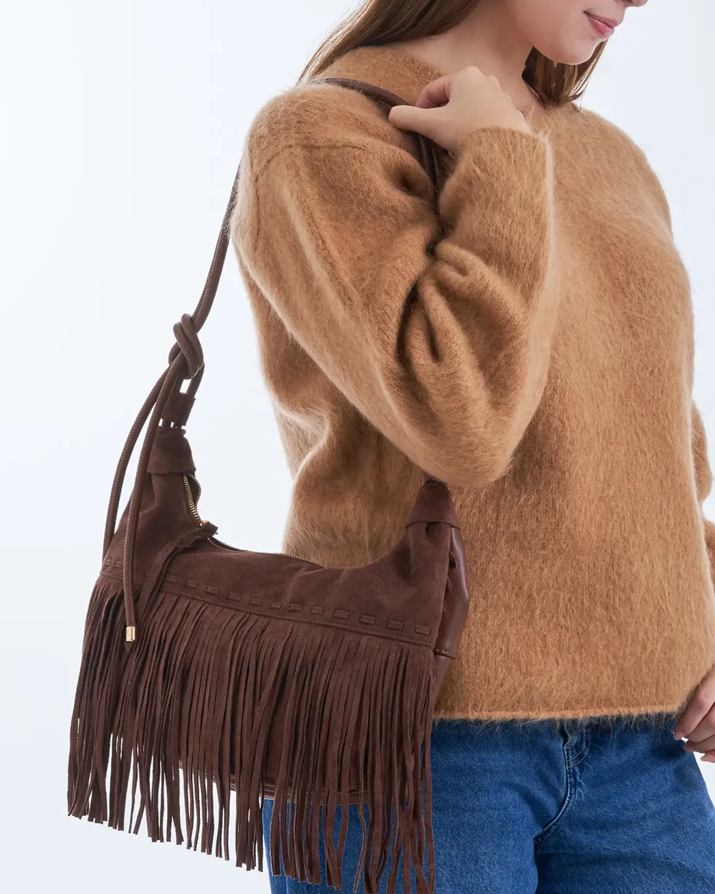 Sac à main - Brown Fringes