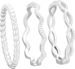 Set de bagues - Silver Waves